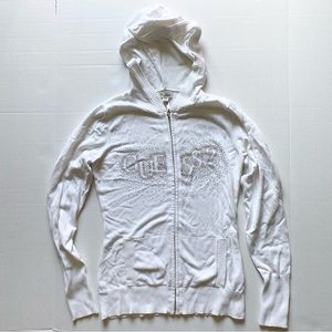 Vintage Guess Bedazzled White Jacket
